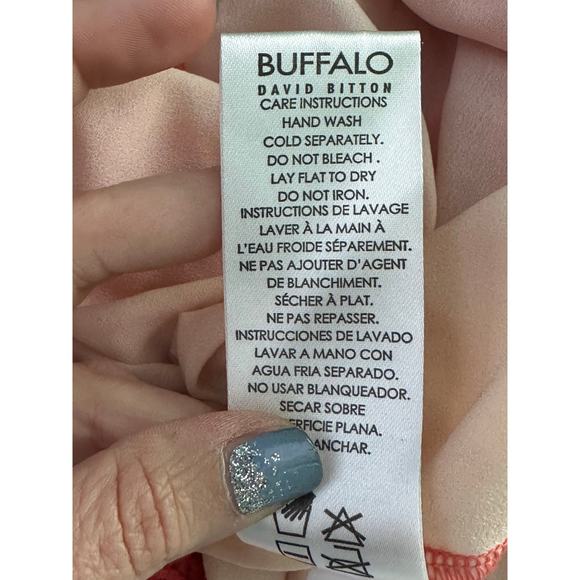 Buffalo cream melon ombre eyelet summer mini dress size Small - Picture 4 of 15